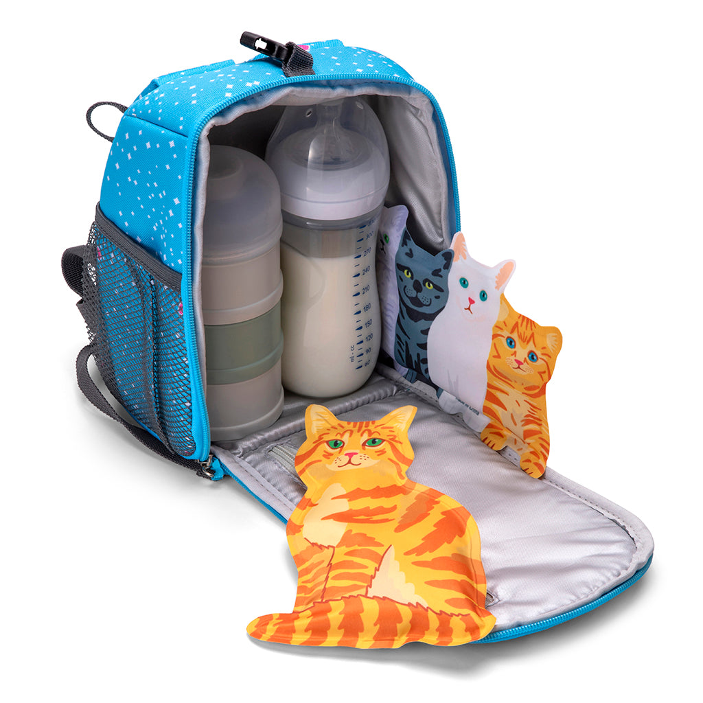 Illustrated cat and kittens soft gel ice packs for Coolers For baby bottle by Monkey Business