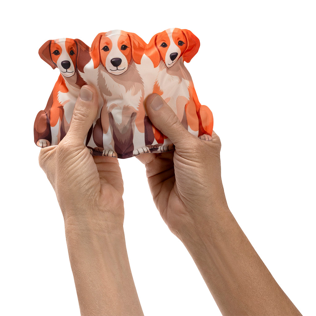 Reusable BPA-free puppy ice packs for lunch bags, picnic baskets, and coolers.