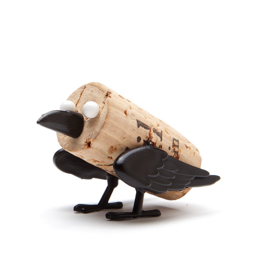 Animal characters made from wine corks – fun party gift - CROW