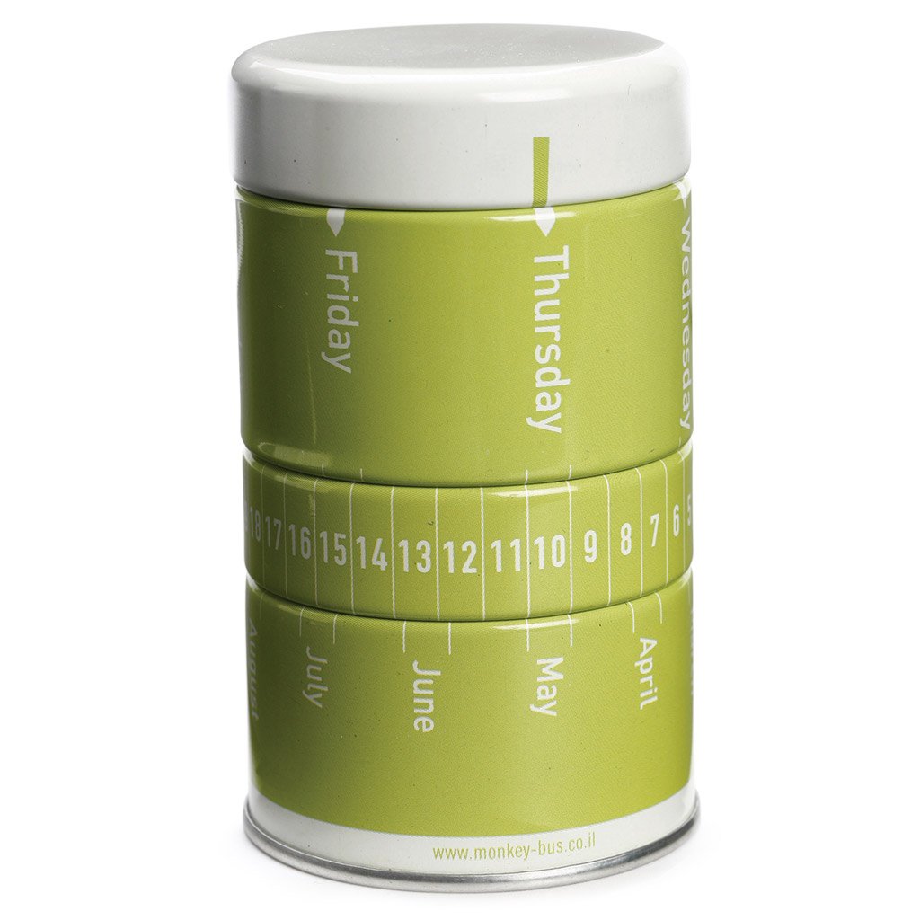 CALENDAR TIN | 3 story tin container - - Monkey Business Europe