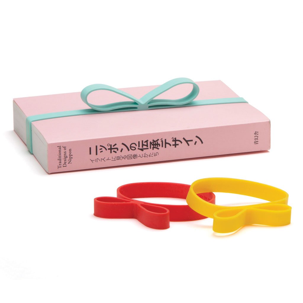multicolour silicone gift ribbons set to a book by Monkey Business - gift pack