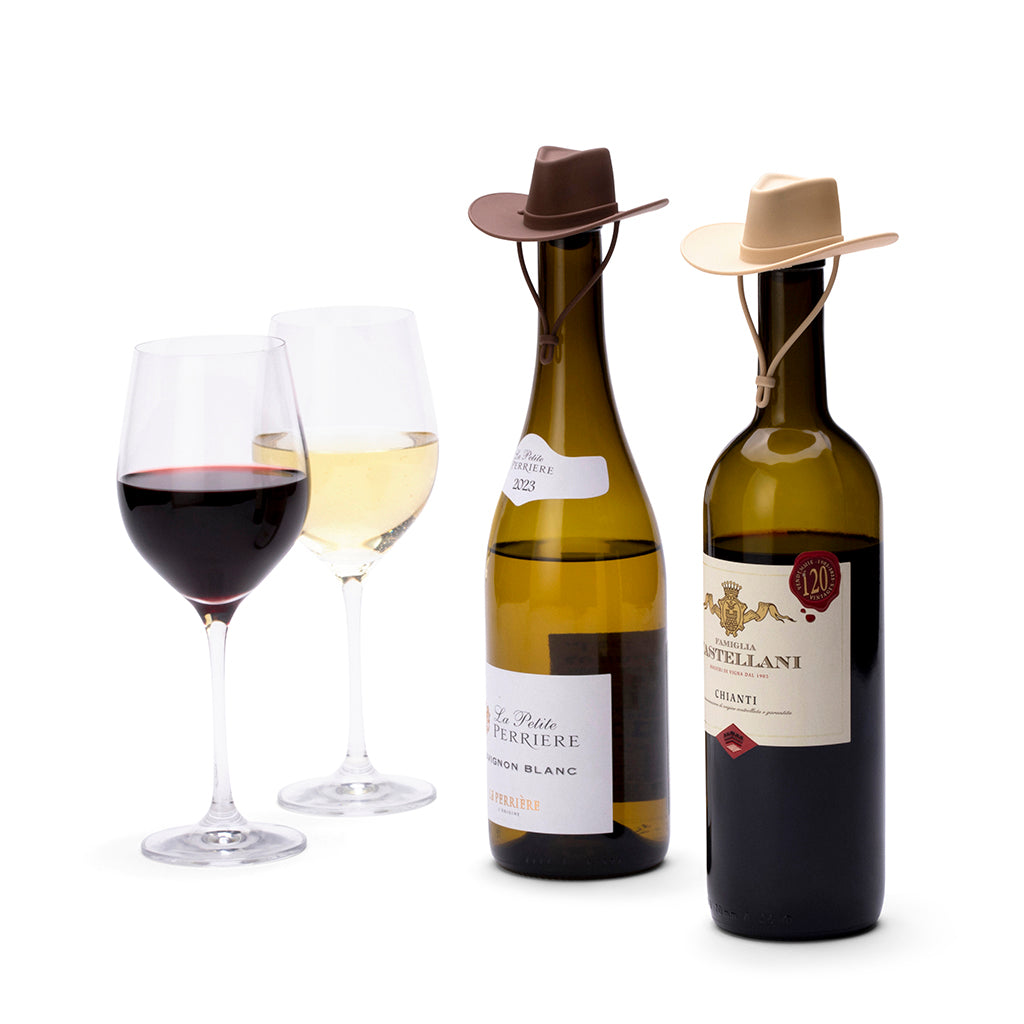 Howdy | Silicone Cowboy Hat  wine  fun party gift - GIFT FOR WINE LOVERS  - pack of 2 
