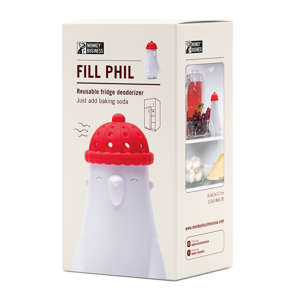 fill phil baking soda refrigerator deodorizer by Monkey Business - gift pack 