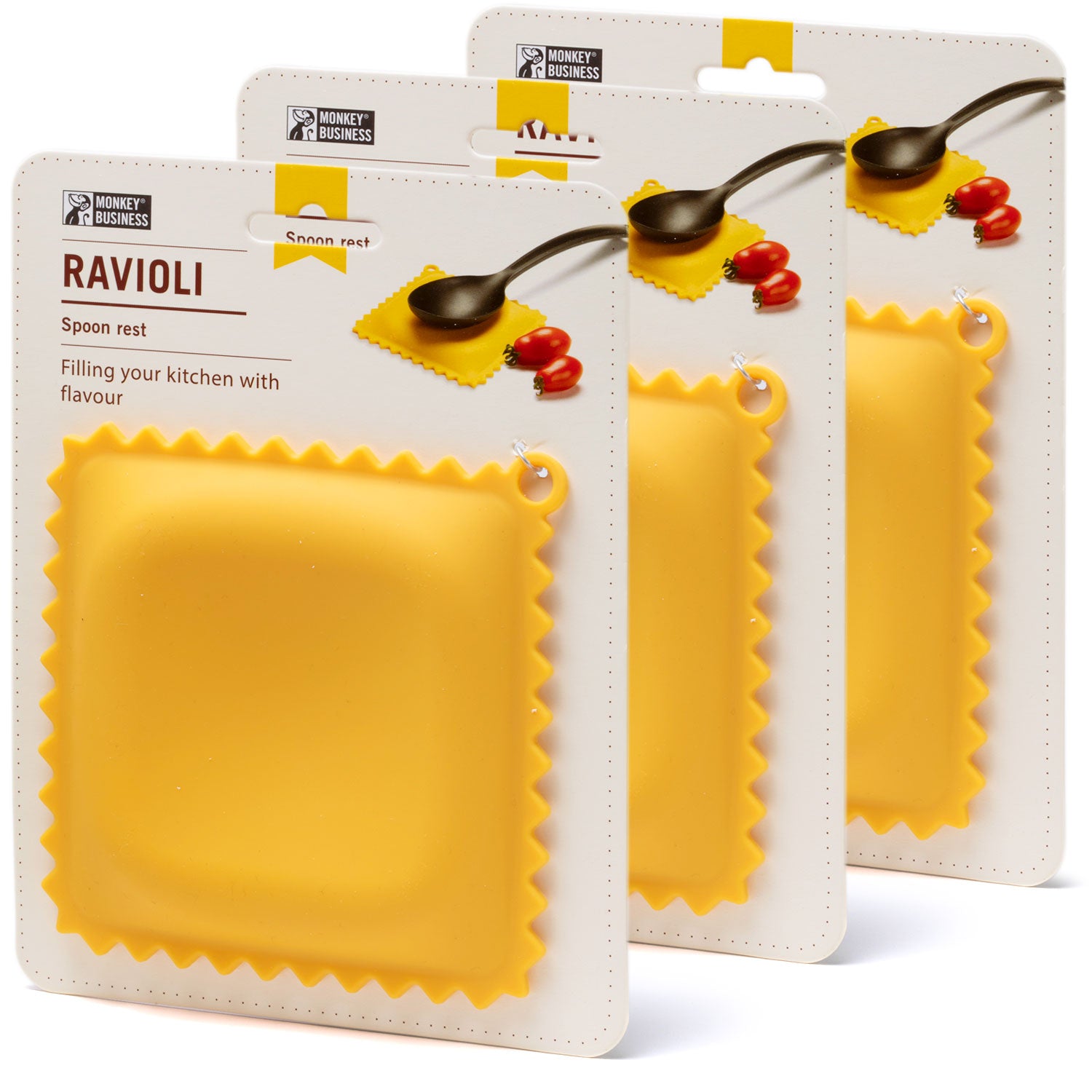 Ravioli spoon rest – silicone pasta-shaped holder - Great Gift for Kitchen Lovers - bundel pack