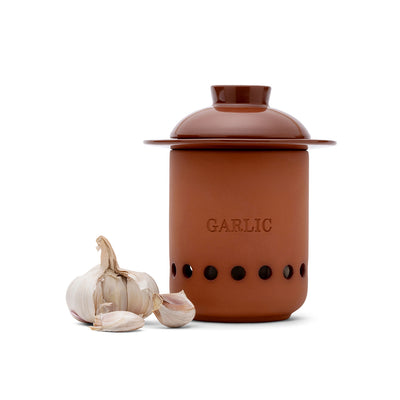 Terracotta Container For Garlic Holder | Heads & Cloves- Monkey Business