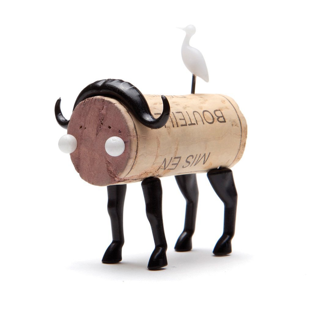 Corkers Animals family pack wine toy set - BUFFALO