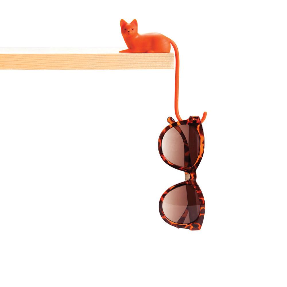 Quirky cat hook clipped to a shelf -  Monkey Business 