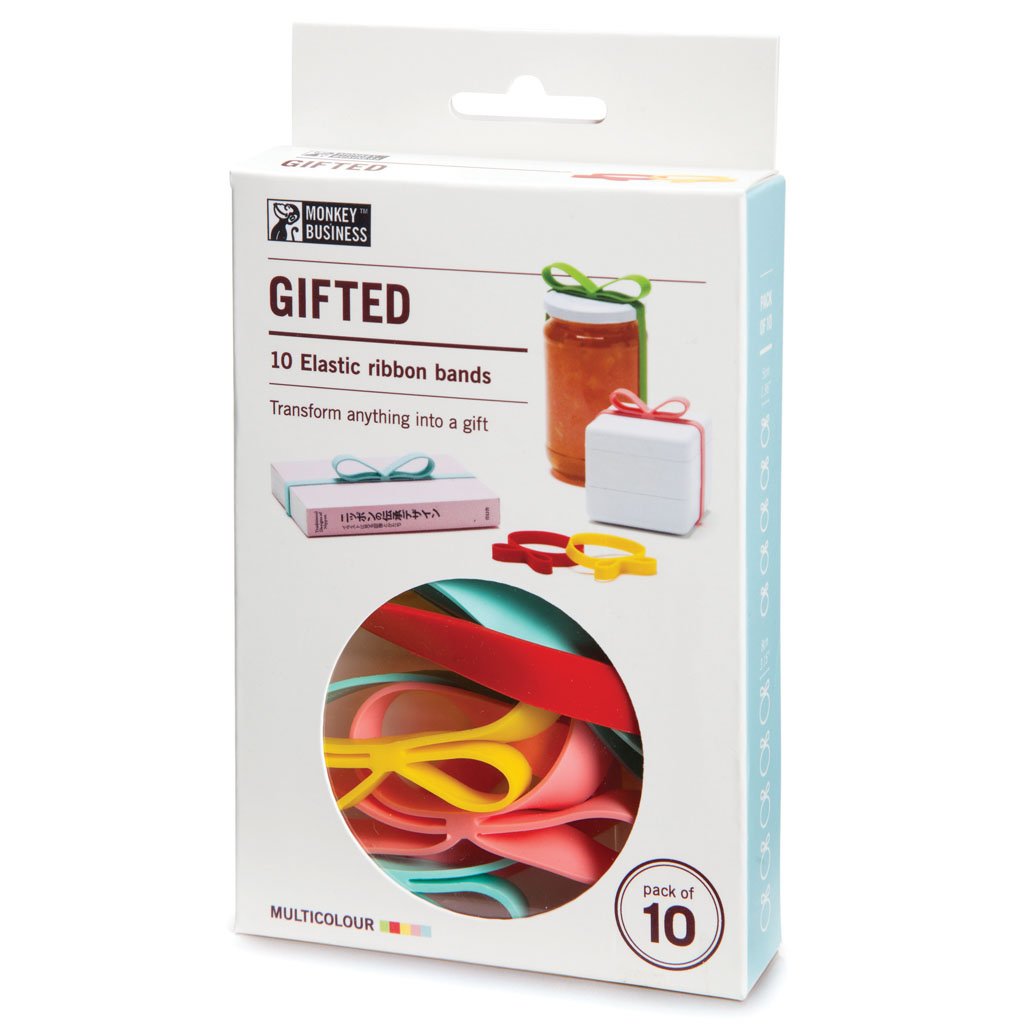 multicolour silicone gift ribbons set by Monkey Business 